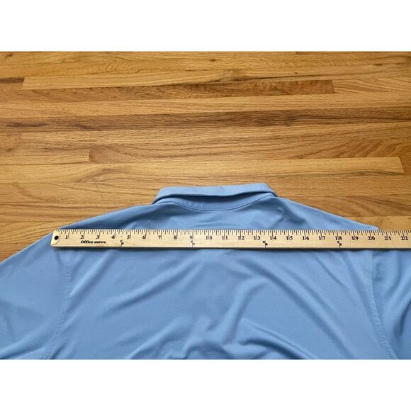 Peter Millar Summer Comfort Men's XL Blue Polo Polyester Shirt Performance Golf - Picture 9 of 10